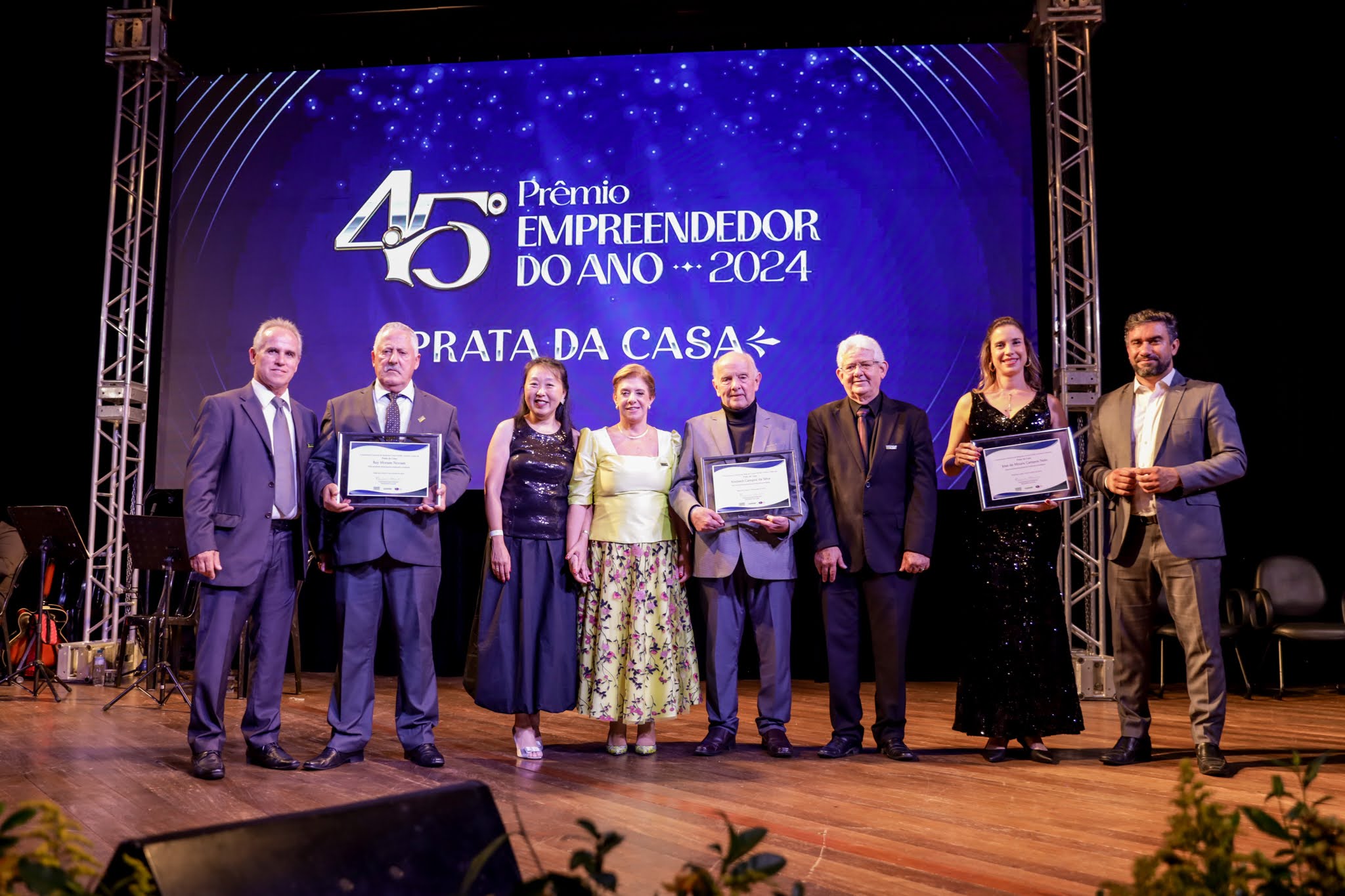 Homenageados da 45ª edição no palco